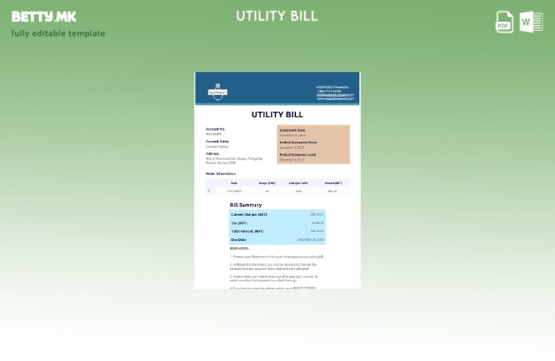 модерен стил Бангладеш Wazidapico за електрична енергија шаблон за збор